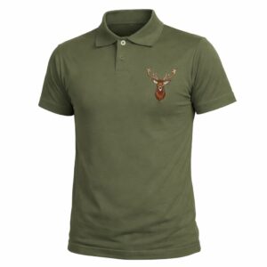 Tricou de Vânătoare cu Cerb brodat