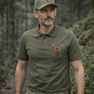 Tricou de Vânătoare cu Cerb brodat – imagine 2