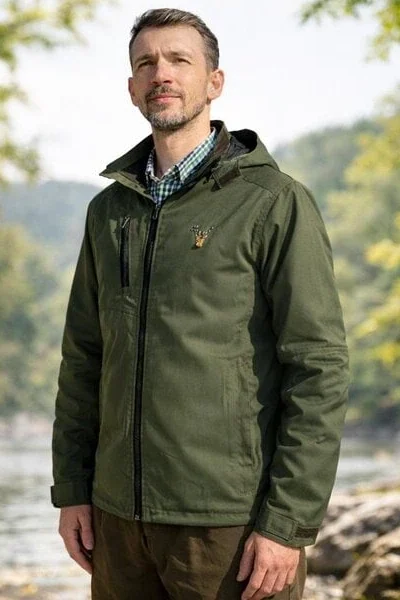 Costum de Vânătoare model Codru cu Cerb Brodat – Geaca si pantaloni Premium Outdoor – imagine 2