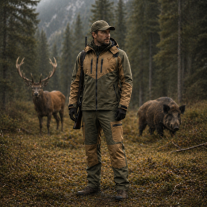 Costum de Vânătoare Impermeabil MOUNT – Set Geacă + Pantaloni, Echipament Tactic Profesional, Rezistent și Confortabil Outdoor – imagine 2