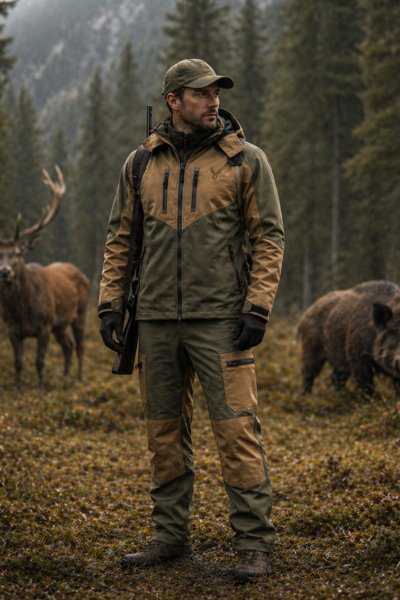 Costum de Vânătoare Impermeabil MOUNT – Set Geacă + Pantaloni, Echipament Tactic Profesional, Rezistent și Confortabil Outdoor – imagine 2