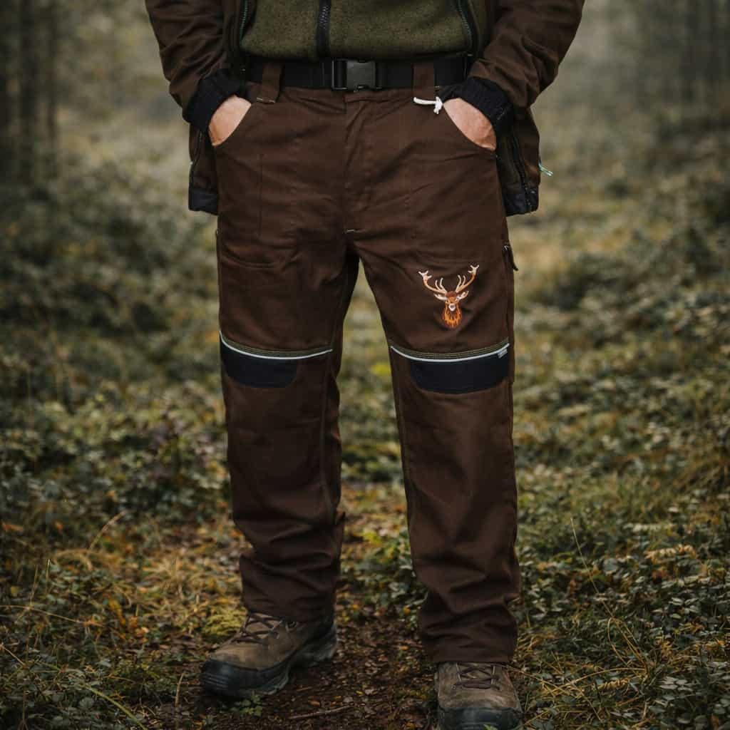 Costum de vânătoare profesional cu cerb brodat – geacă , pantaloni si tricou - imagine 6